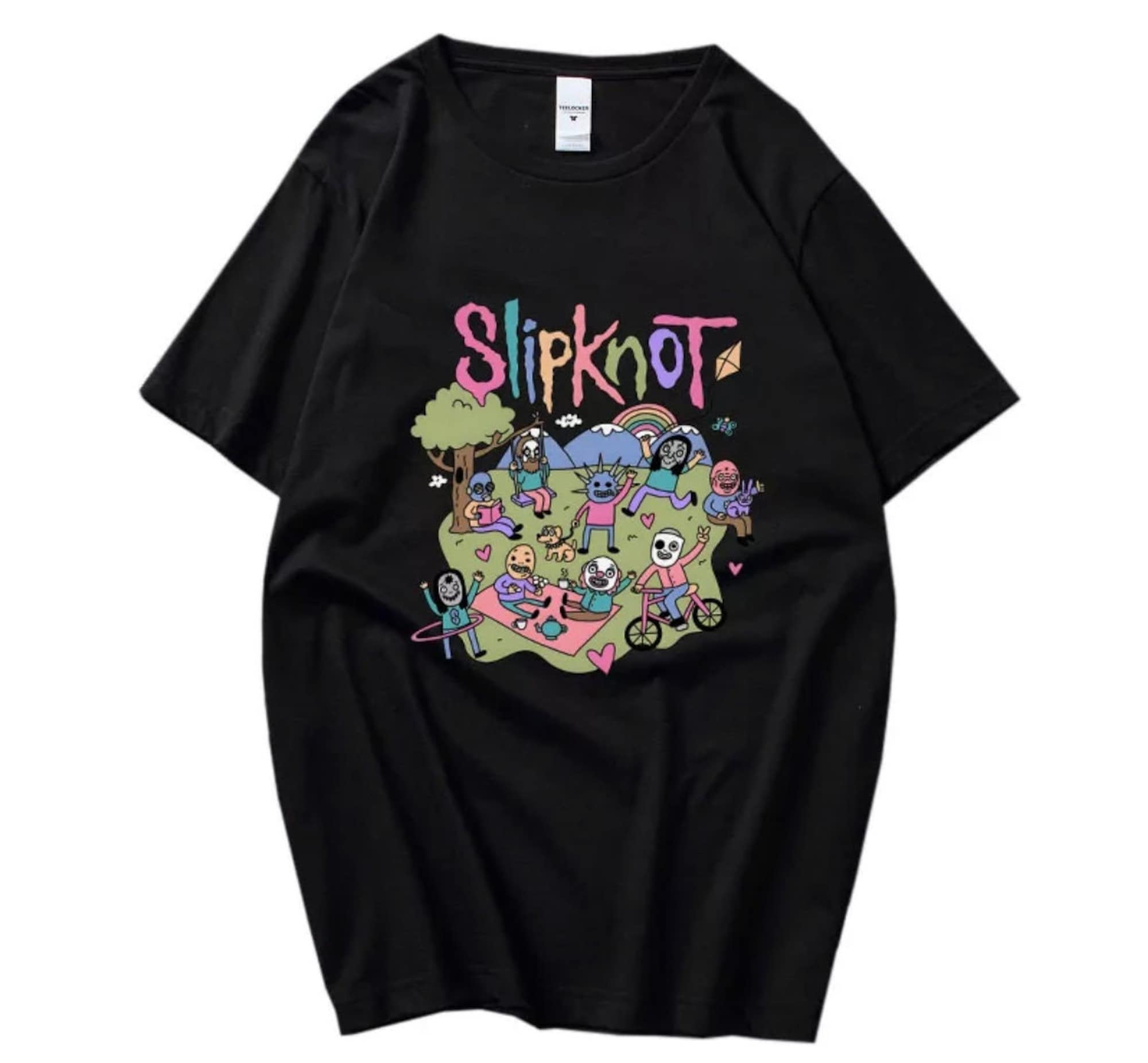 Cartoon Slipknots T Shirt Cotton Heavy Metal Rock Band