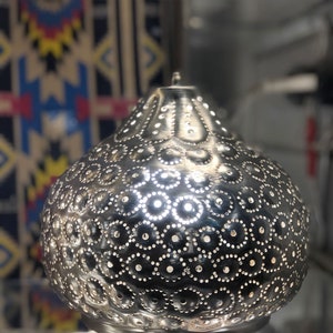 Silver moroccan table sales lamp