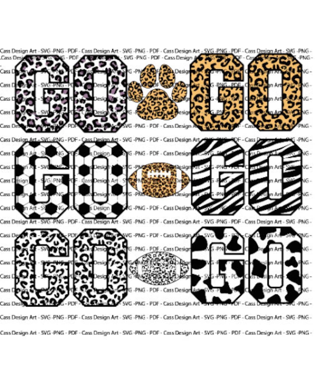 Go Svg Go Leopard Print Svg Go Cheerleader Svg Go Cheetah - Etsy