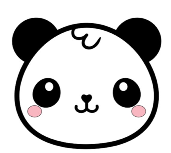 Panda Face Vinyl Decal Mugs Cups Water Water Bottles Etsy