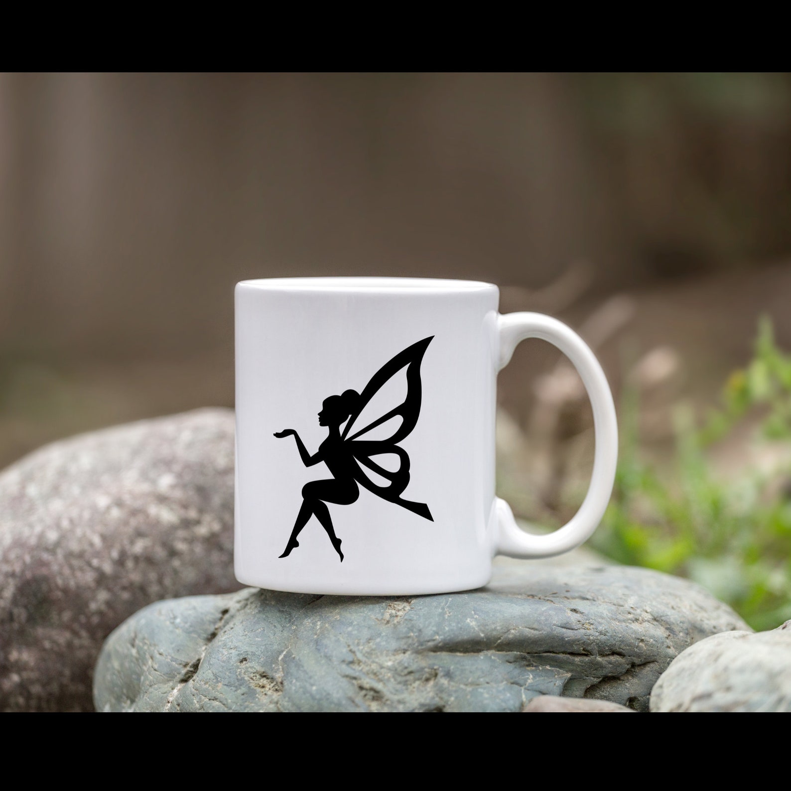 Fairy Silhouette Vinyl Decal, Mugs, Cups, Water Water Bottles, Glasses, Laptops, Ipads, Phones