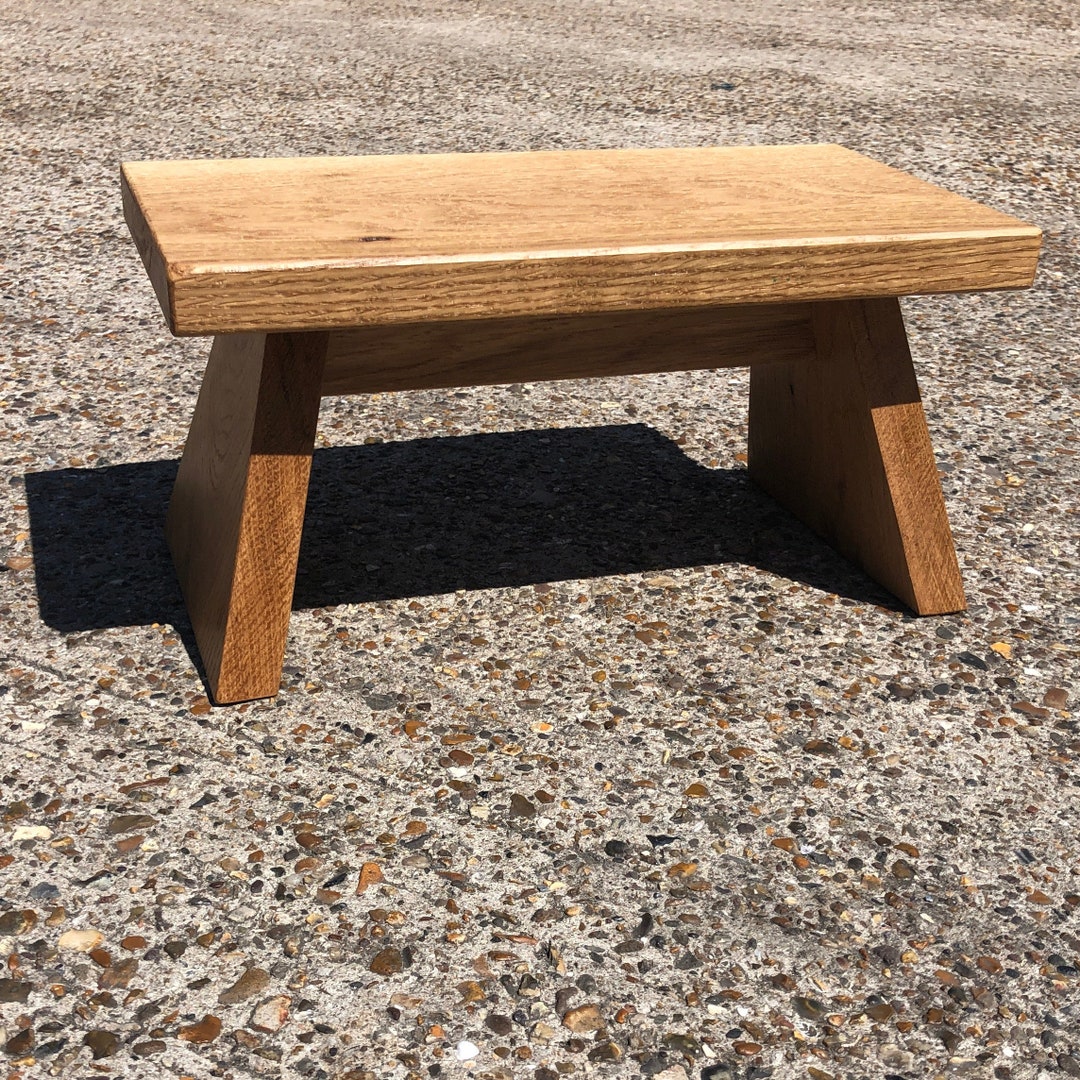 Solid Oak Step Stool Etsy UK