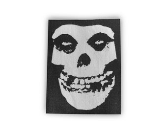 Patch punk à coudre en tissu sérigraphié Misfits