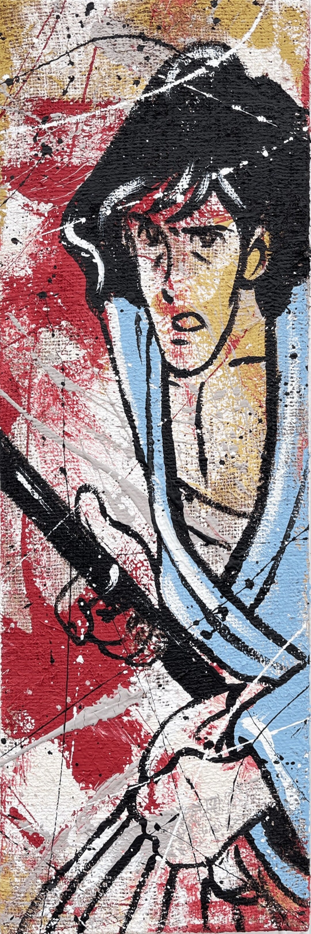 Goemon Vertical Abstract Background Hand Painted Picture - Etsy