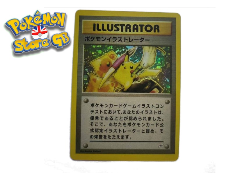 Pikachu Illustrator Holographic Gem Mint 9 Slabbed Display Etsy