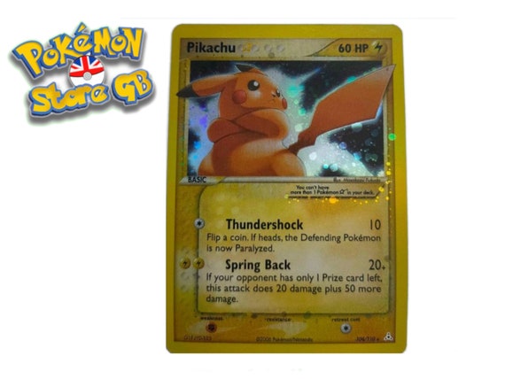Pikachu Gold Star 104/110 Ultra Rare Ex Holon Phantoms Single Pokemon Card  