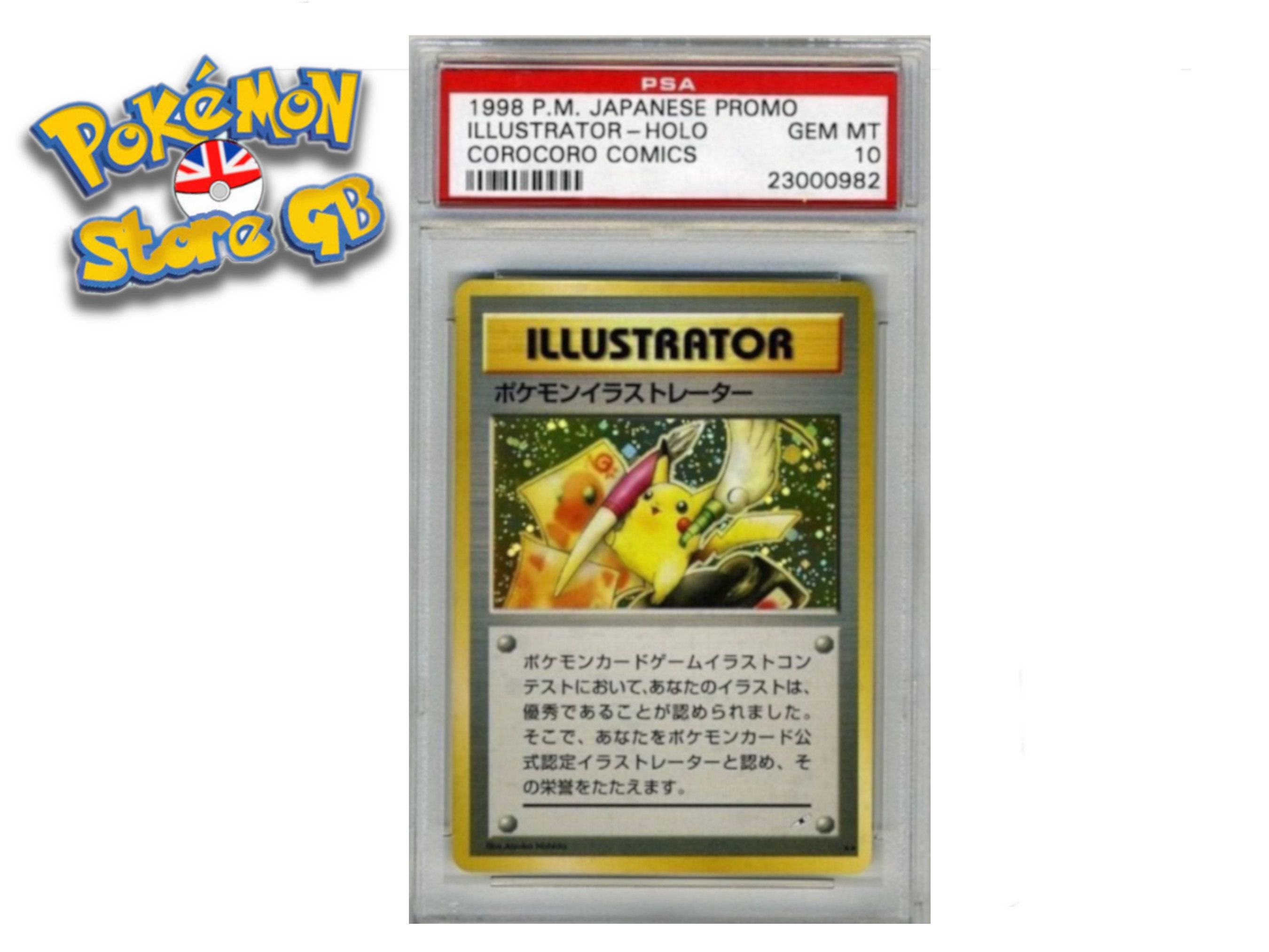 Pikachu Illustrator Holographic Gem Mint 9 Slabbed Display Etsy