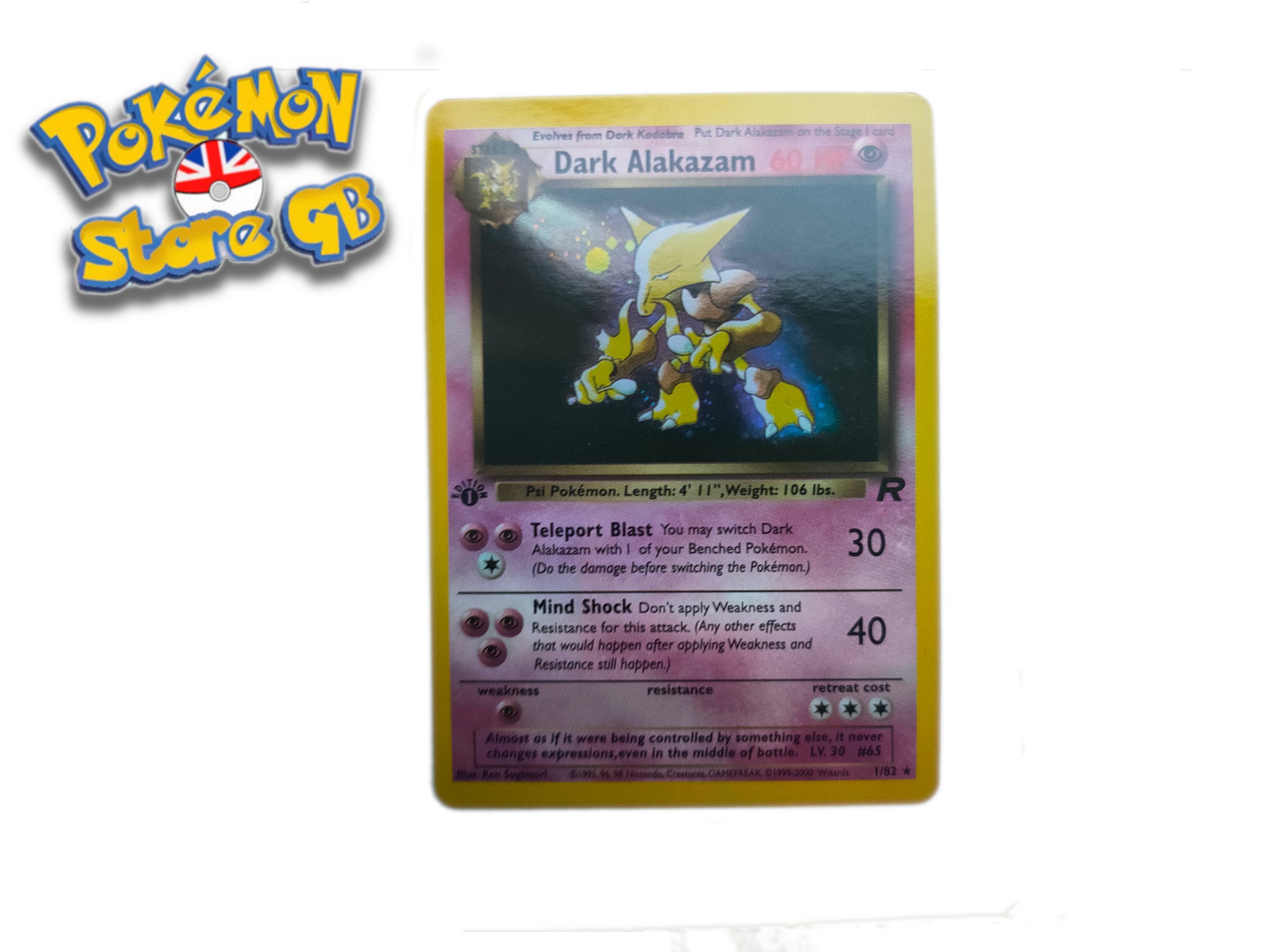 Alakazam (shiny) - Pokemon trading cards (first edition)