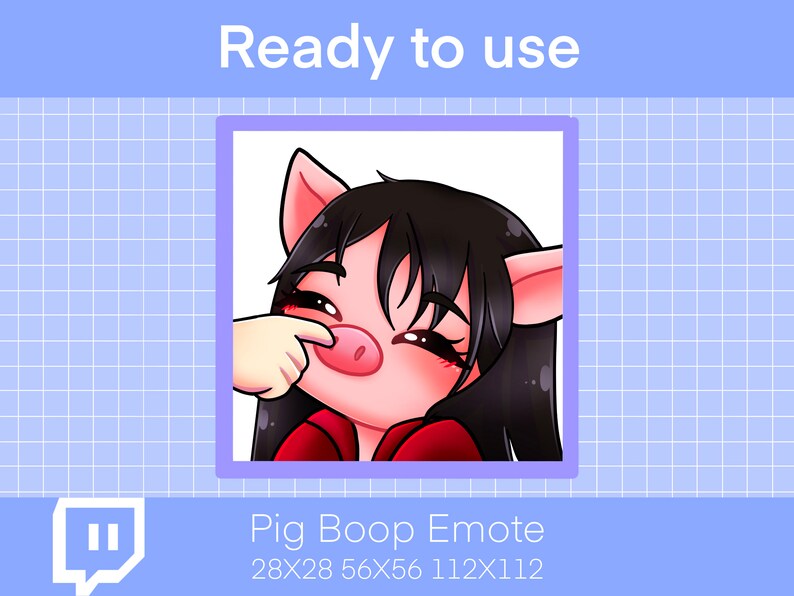 Pig Boop DBD Emote, Twitch Emoji, Descarga instantánea - Etsy México