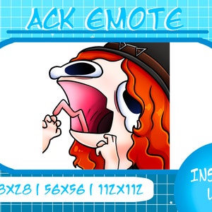 Mikaela Ried Ack Emote, DBD Emote, Twitch Emote, Kick Emote
