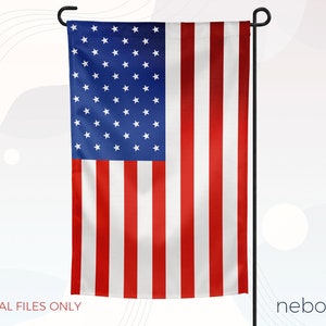 Bandiera americana Garden Flag PNG File, Garden Flag per esterni, PNG Digital Download, Sublimation Design Download, Сommercial use