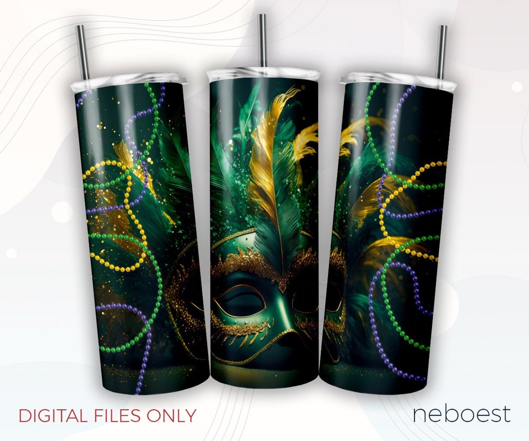 mardi gras tumbler ideas