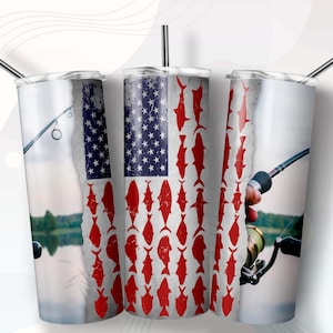 20 Oz skinny Tumbler, Fishing tumbler wrap tapered straight template, PNG Digital download, Sublimation designs, Commercial license