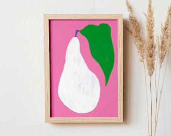 Colorful Pear - Instant download - Creative wallprint - Digital Download Print, Printable Art, Downloadable Prints, Wall Art