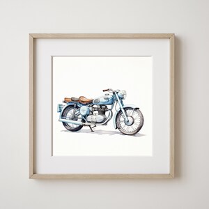 Watercolor Motorcycle Print, Kids Room, Wall Art, Nursery Art, Motorcycle Prints, Transportation Decor, Farmhouse Printable, Digital Print