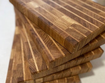 Cutting board, cutting board with end fibers, cutting board for cutting meat, oak, wooden board, gift.