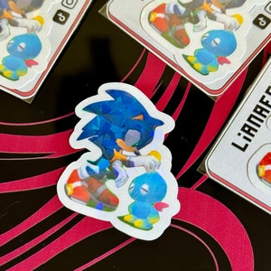 adesivo in vinile olografico lucido sonic petting chao sonicadventure sab2 retro gaming regalo di compleanno per giocatori Dreamcast GameCube gioco personalizzato