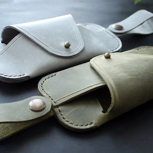 Custodia per occhiali in vera pelle, custodia per occhiali da sole personalizzata con passante per cintura, custodia per occhiali da lettura, piccolo regalo personalizzabile