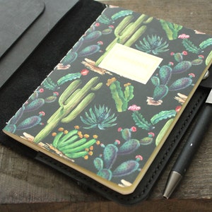 A6 Journal Sketchbook Organizer Leather Notebook Cover Handmade Customizable with Refillable Notepad Personalized gift for Everyday Use