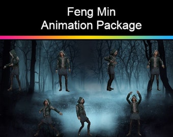 D B D Feng Min (Green Bunny) Animation Package (Version 1)