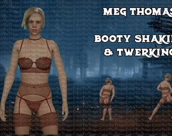 D B D Meg Thomas Lingerie Shaking Booty & Twerking (GIF)