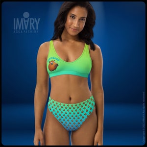 Gerecyclede bikini met hoge taille CAPYBARA