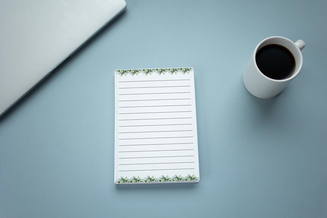 Green Floral Lined Notepad: A4 A5 A6 Planner Inserts (digital Download ...