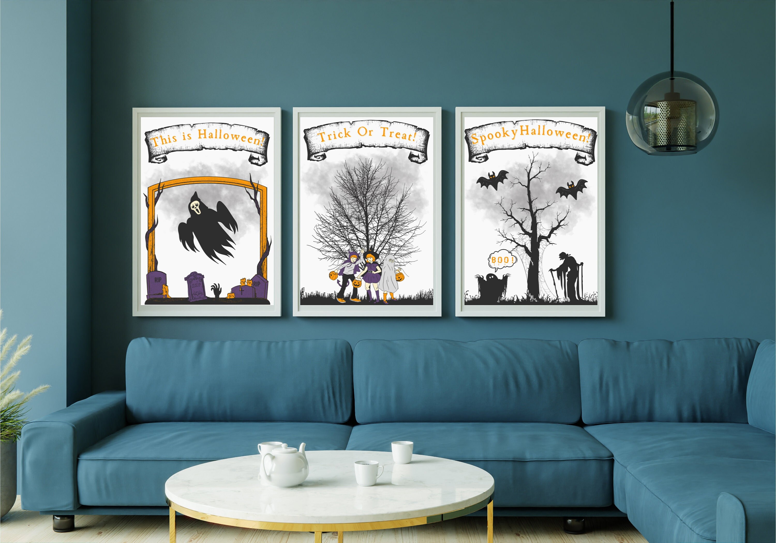 Halloween 3 Piece Wall Art Prints Set Of 3 Wall Art Halloween Halloween 3 Piece Wall Art Prints Set Of 3 Wall Art Halloween