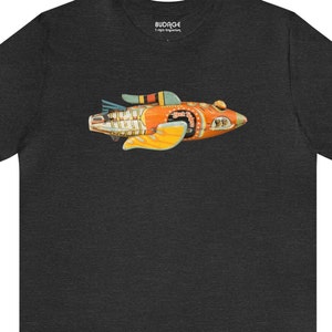 Buck Rogers Vintage Tin Spaceship Short Sleeve T-Shirt