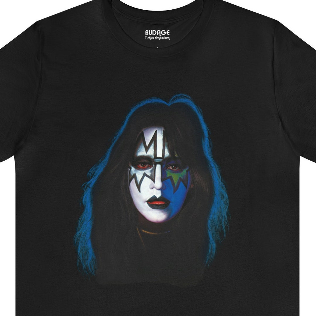 T-shirt KISS - Ace Frehley (1978) - Collection Officielle - Coupe Classique, Tissu Léger - Manches Doubles Coutures