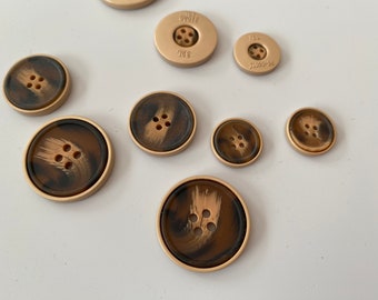 Buttons brown, about 15 mm, 20 mm or 25 mm, for coat, jacket, dresses #6