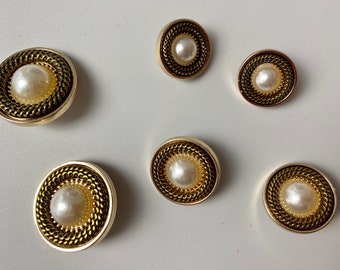 Knöpfe,Schwarz,Weiß und Gold, ca 18mm,  22mm und 25mm, für Mantel, Jacke, Kleider #27