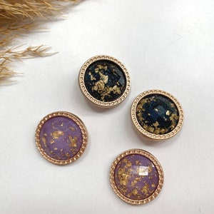 Gold And Black Gold And Purple Buttons 25mm For Coat Jacket Dresses #29