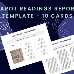 Digital Editable Tarot Reading Report Template (10 CARD)