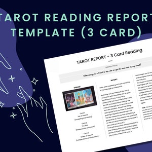 Digital Editable Tarot Reading Report Template (3 CARD)