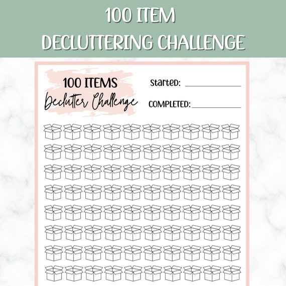 91 Day Declutter Challenge: Printable CHEAT SHEET Download