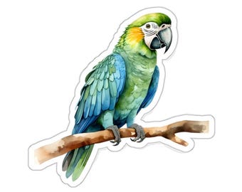 Adesivo Arara Azul Tropical 12,7cm - Vinil Premium - À Prova D'água