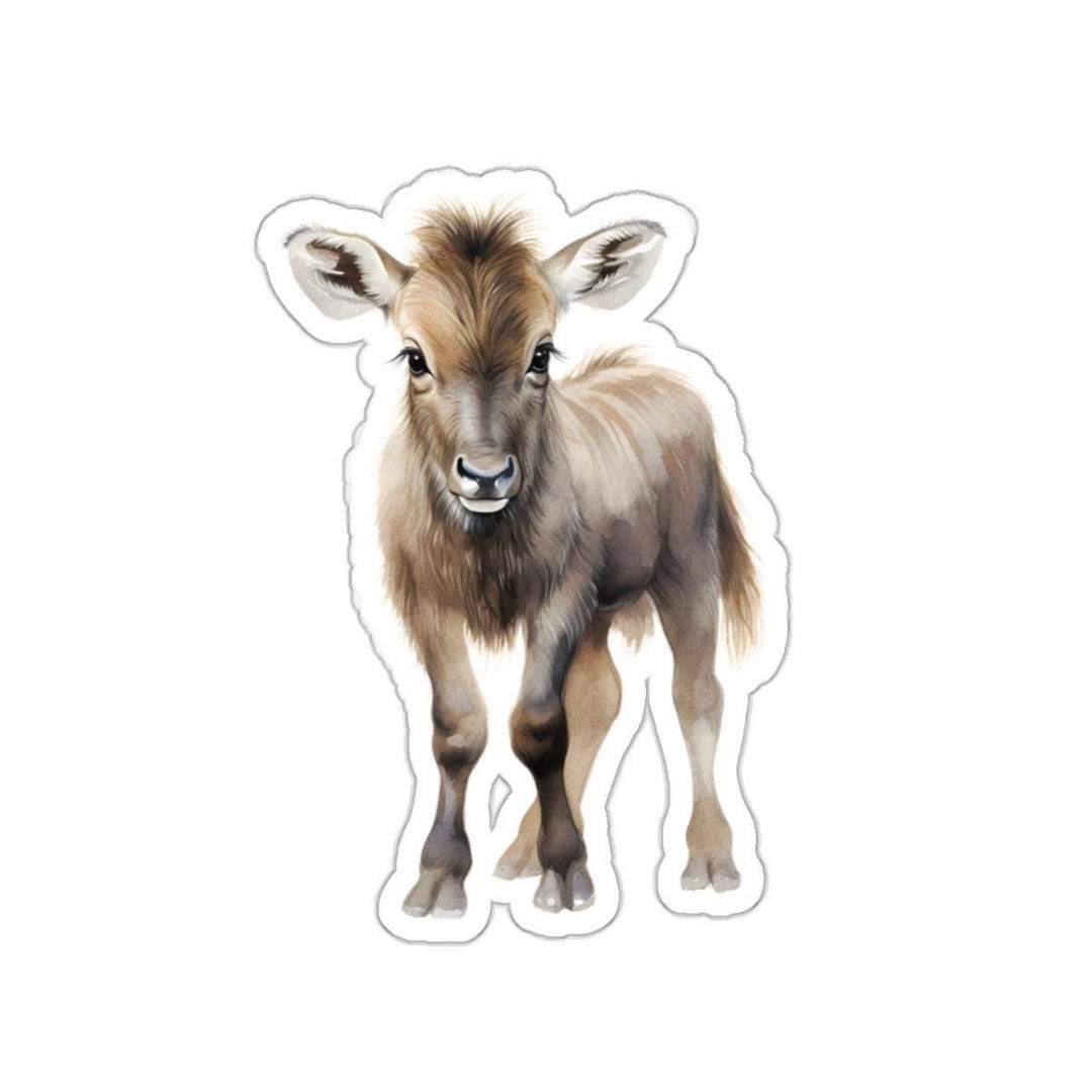 Wildebees Sticker Baby Wildebeest Sticker, Cute Animal Decal, Gifts for Kids, Laptop ...