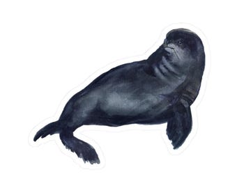 Seal Stickers, Sea Lion Decals, Watercolor Art, Laptop Stickers, Cute Animal Stickers, Gift for Seal Lover