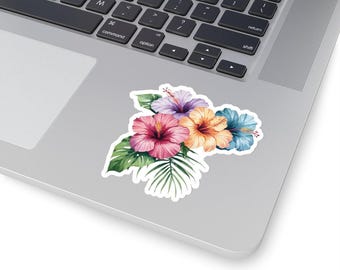 4 Styles Hibiscus Flower Car Sticker Hawaiian Stickers And Decals 20 20cm Branch Waterproof Vinyl Automotive Exterior Decor Truck Motorcycle Doors Laptop