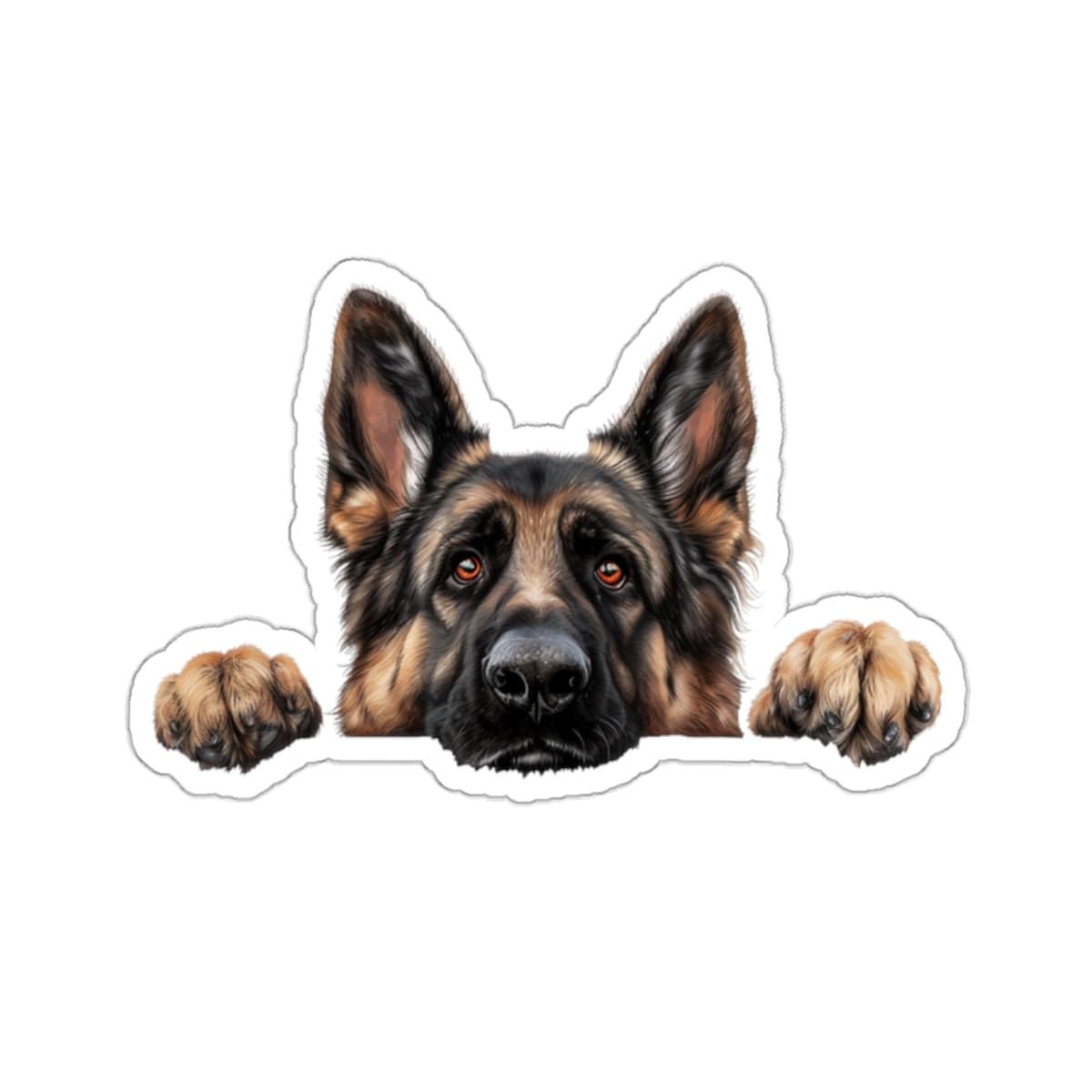 Aufkleber Hund Deutscher Schäferhund Hund Kopf - Kostenlose Vektorgrafik  Auf Achtung Hund, image size:1200x1200