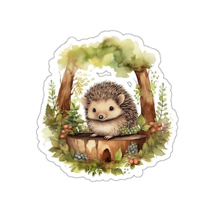 Niedliche Igel Aufkleber, Waldtier Aufkleber, Waldtier Vinyl, Perfekt für Laptops, Wasserflaschen, Journale, Kinder Geschenke