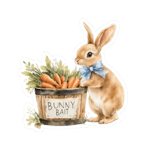 Sticker Bunny Bait, sticker schattig konijn, cadeau beste vriend, grappige stickers, laptopstickers, waterdichte stickers