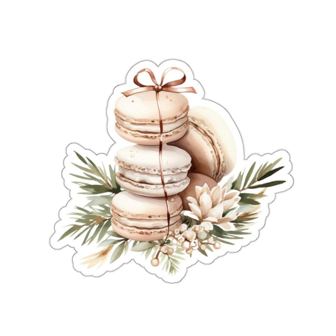 Macaron Sticker, Watercolor Art Sticker, Foodie Sticker, Cute Kawaii ...