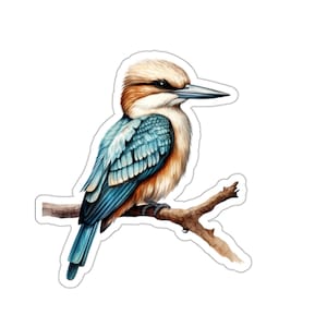 Kookaburra Sticker, Australian Bird Decal – Waterproof Vinyl for Laptop Phone Case Water Bottle Journal, Bird Lover Gift, Wildlife Art