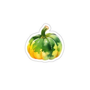 Sticker courge d'automne, aquarelle, décoration d'automne, cadeau pour elle, stickers pour ordinateur portable, stickers pour carnet de notes, scrapbooking, stickers mignons