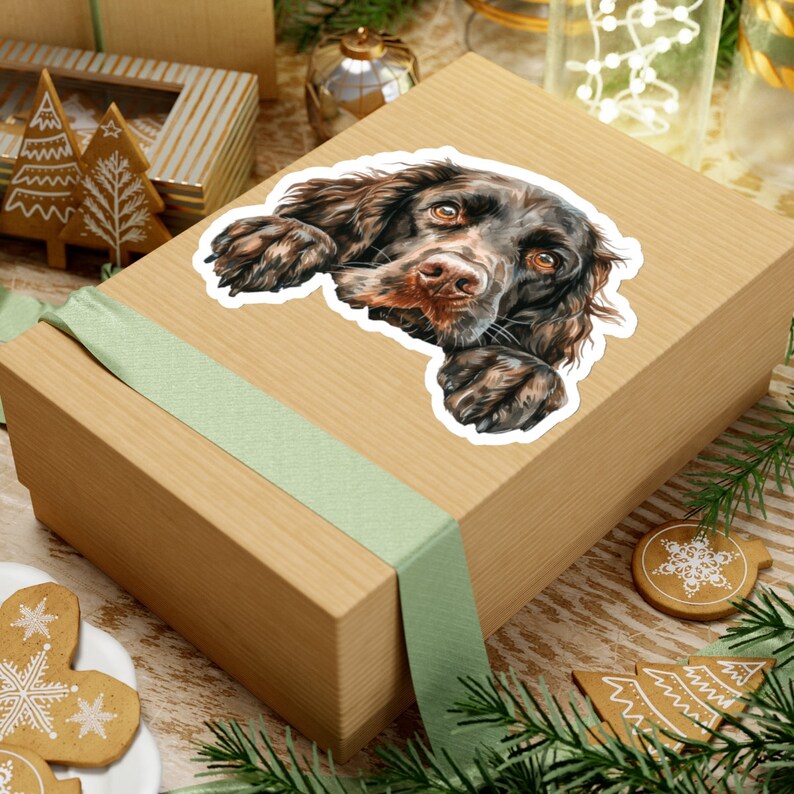 Boykin Spaniel Sticker, Peeking Dog Waterproof Vinyl Sticker For Laptop Water Bottle Phone Wall Car Window Decal Gift image 8