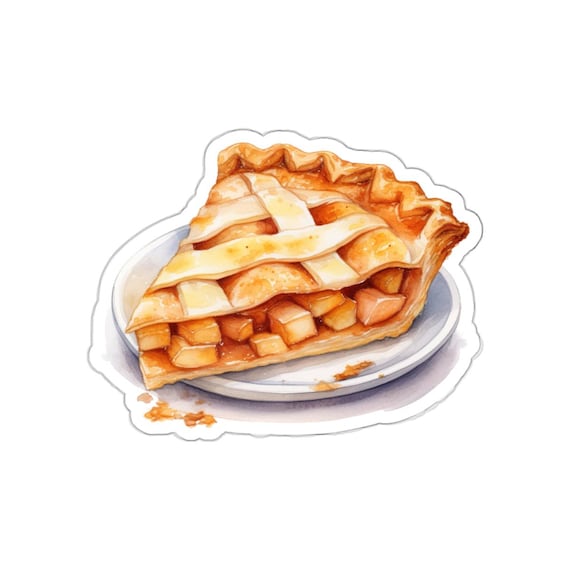 Apple Pie Sticker, Foodie Vinyl Sticker, Laptop Decal, Waterproof