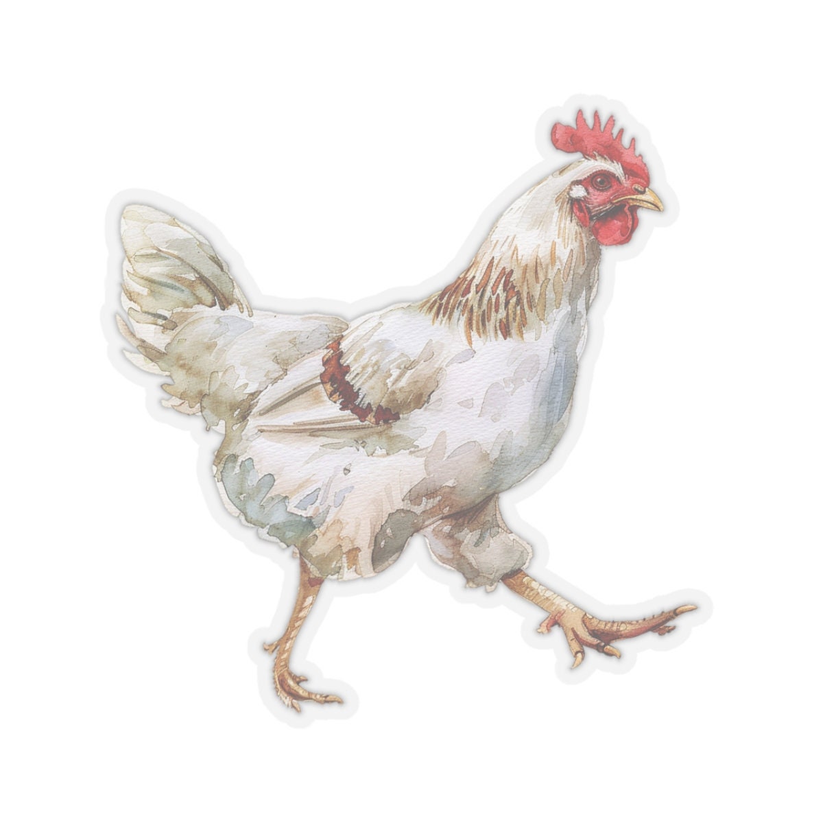 White Chicken Vinyl Sticker, Waterproof Decal, Farmhouse Decor - Etsy