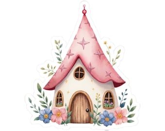 Fairy House Stickers, Cottagecore Stickers, Fantasy Stickers, Cute Stickers, Gifts for Her, Girls Stickers, Laptop Stickers, Planner